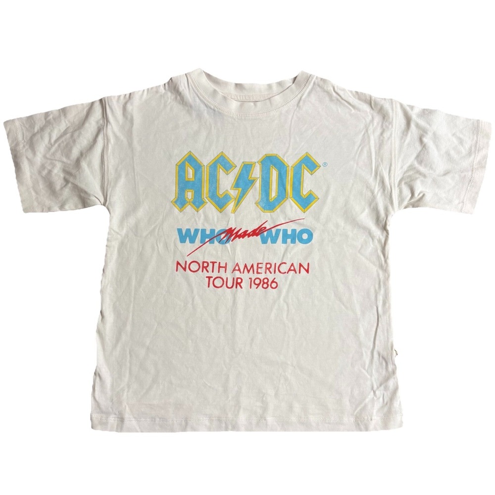 AC/DC - 1986 North American Tour T-Shirt Women's Size S Zara - See Description